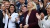 Photo de ‘famille’ pour les députés RN sur le perron de l'Assemblée Nationale à Paris le 22 juin2022. Alain Jocard / AFP