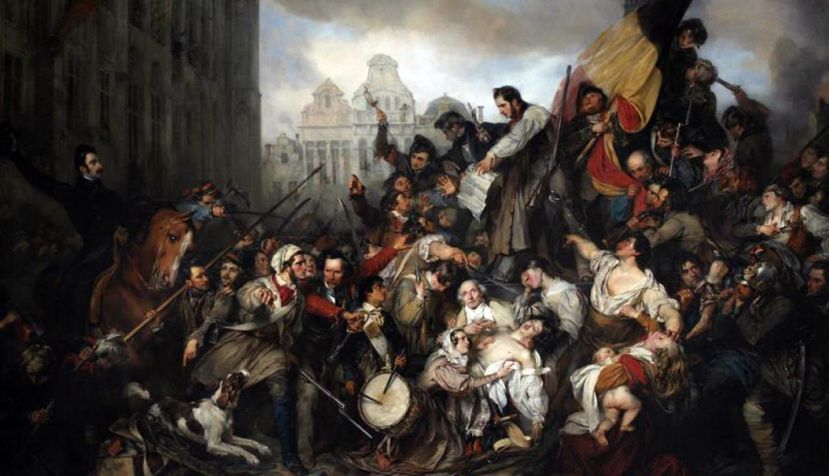 Gustave Wappers: Episodio de la Revolución Belga de 1830, pintura histórica, 1835. / Wikipedia.