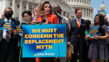 House Speaker Nancy Pelosi speaks on Capitol Hill on June 8, 2022, about a resolution condemning the great replacement theory. AP Photo/Manuel Balce Ceneta