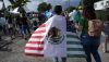 Hundreds protested peacefully in Immokalee, Fla., against a state law enacted in 2023 that imposes restrictions on undocumented immigrants. AP Photo/Rebecca Blackwell