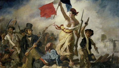 La Libertad guiando al pueblo (en francés, La Liberté guidant le peuple) es un cuadro pintado por Eugène Delacroix en 1830 y conservado en el Museo del Louvre de París y uno de los más famosos de la historia. / Wikipedia