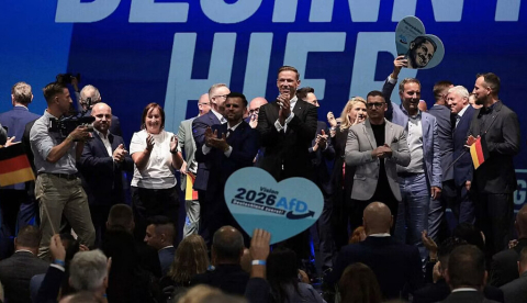 AfD celebrando su victoria el pasado domingo. RTVE