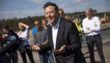 Tesla CEO Elon Musk, shown at an electric vehicle factory, called ESG ratings ‘a scam’ after an index dropped Tesla. Maja Hitij/Getty Images