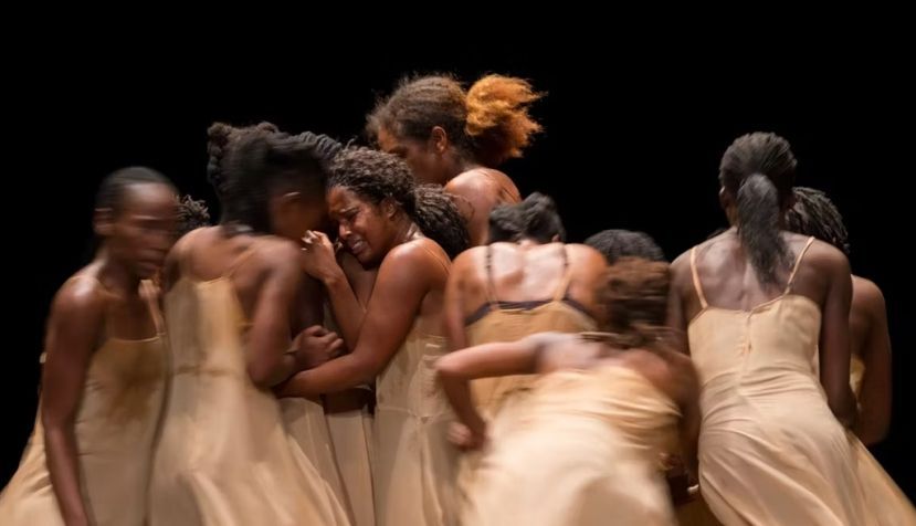 Dancers perform Rite of Spring. Pina Bausch Foundation