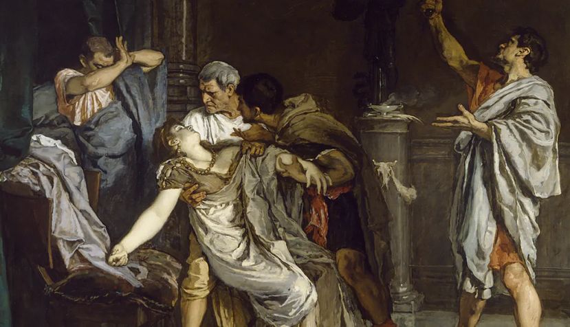 La muerte de Lucrecia (Eduardo Rosales, 1871). Wikimedia Commons / Museo del Prado