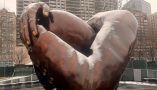 The Coretta and Martin Luther King Jr. memorial sculpture at Boston Common is called ‘The Embrace.’ Lane Turner/The Boston Globe via Getty Images