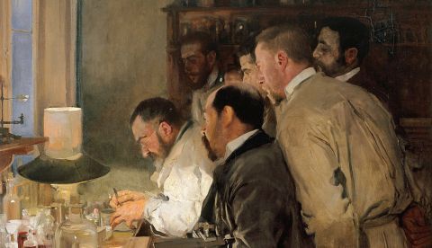 Una investigación, también denominado El Dr. Simarro en el laboratorio, es un cuadro del pintor español Joaquín Sorolla realizado en óleo sobre lienzo en 1897. Sus dimensiones son de 122 × 151 cm. 