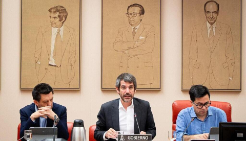 El ministro de Cultura, Ernest Urtasun, durante su comparecencia ante la Comisión de Cultura del Congreso de los Diputados. / © lamoncloa.gob.es. Ministerio de la Presidencia.