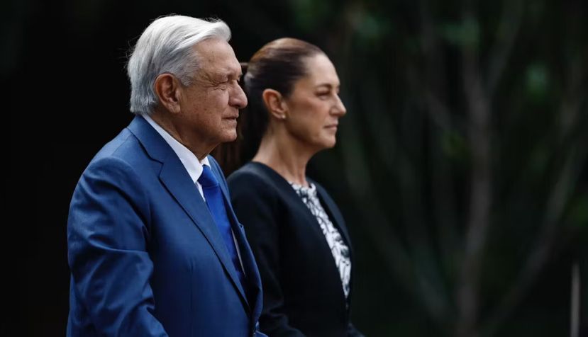 El presidente de México, Andrés Manuel López Obrador, junto a su sucesora, Claudia Sheinbaum Pardo. Sashenka Gutierrez / EPA