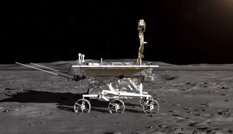 Impresión artística facilitada por el Centro de Ingeniería Espacial y Exploración Lunar de la Administración Nacional Espacial de China (CNSA) del vehículo lunar de la sonda lunar Chang'e-4. EFE/ Administración Nacional Espacial De China (CNSA) 	   
