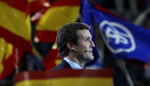 Hoy en día, 90 años después, el PP y sus acólitos de la ultraderecha, trasmiten un odio atroz hacia todo lo que huela a republicano. En la foto, el presidente del PP, Pablo Casado, en una imagen de archivo.