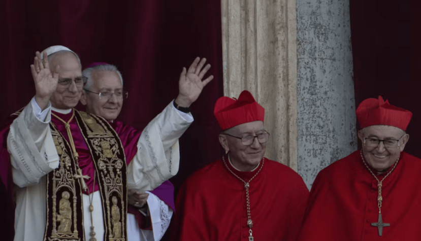 Newly elected Pope Leo XIV appears at the balcony of St. Peter’s Basilica at the Vatican on Thursday, May 8, 2025. AP Photo/Andrew Medichini