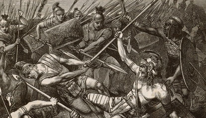 "La muerte de Espartaco", esclavo y gladiador, de Hermann Vogel. / Wikimedia Commons