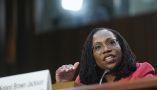 Judge Ketanji Brown Jackson speaks at her Senate confirmation hearing. AP Photo/Alex Brandon