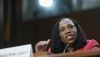 Judge Ketanji Brown Jackson speaks at her Senate confirmation hearing. AP Photo/Alex Brandon
