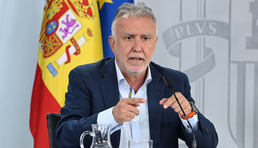 El ministro de Política Territorial y Memoria Democrática, Ángel Víctor Torres durante su intervención en la rueda de prensa. | Pool Moncloa/ Borja Puig de la Bellacasa. La Moncloa, Madrid - 8.9.2026