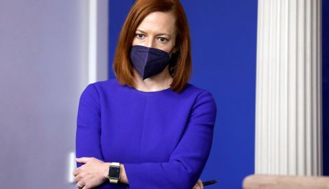 La portavoz de la Casa Blanca, Jen Psaki, fue registrada este martes, durante su rueda de prensa diaria, en Washington DC (EE.UU.).