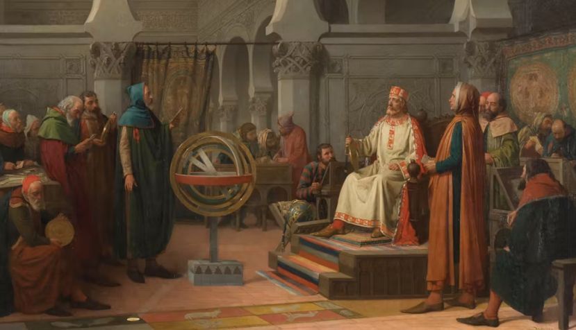 ‘Don Alfonso El Sabio y los libros del saber de astronomía’, de Puebla y Tolín. Museo del Prado
