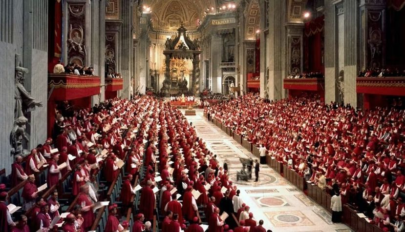 Sesión pública del Concilio Vaticano II. Wikimedia Commons / Catholic Press Photo