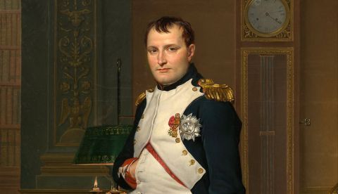Retrato de Napoleón en su gabinete de trabajo, en el palacio de las Tullerías. Jacques-Louis David, 1812. / Wikipedia.