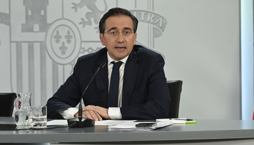 El ministro de Asuntos Exteriores, Unión Europea y Cooperación, José Manuel Albares, durante la rueda de prensa tras el Consejo de Ministros | Moncloa/Carlos Herrero