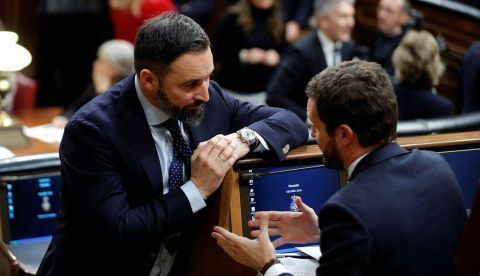 Santiago Abascal y Pablo Casado (d) en una imagen de archivo.