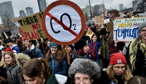 Protesta de estudiantes contra el cambio climático.EFE/ Jakub Kaminski/ Archivo