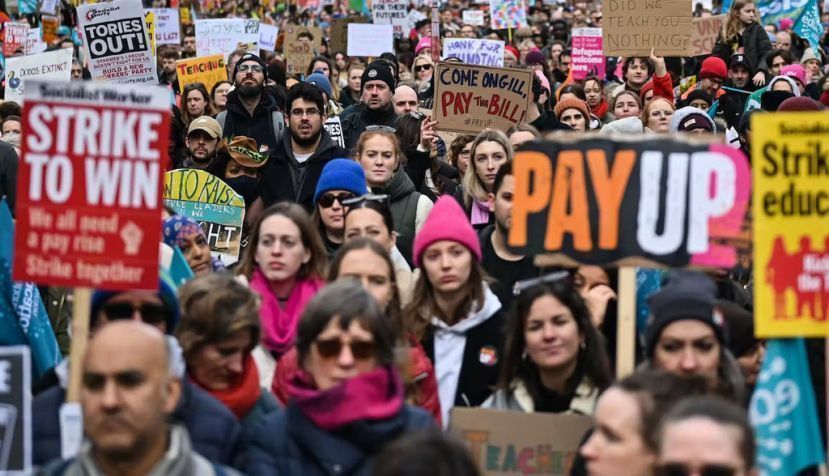 Manifestation à Londres, 1er février 2023. Justin Tallis/AFP