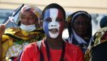 Soutiens politiques du Rassemblement National lors de la visite de Marine Le Pen à Mayotte le 18 décembre 2021. Les tensions avec les Comores et l'insécurité ont alimenté le vote RN dans ce département. Ali Al-Daher /AFP