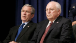 US vice-president, Dick Cheney, with President George W. Bush Jr in 2006. Mathew Cavanaugh / EPA