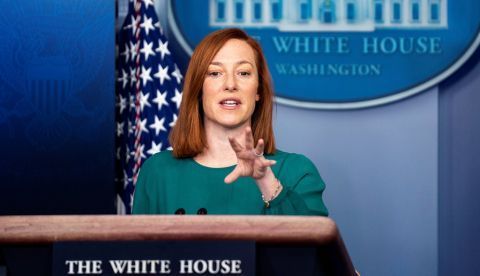 En la imagen un registro de la portavoz de la Casa Blanca, Jen Psaki, quien indicó que "Estados Unidos se opone a cualquier intento de alterar el resultados de las recientes elecciones o impedir la transición democrática de Birmania.