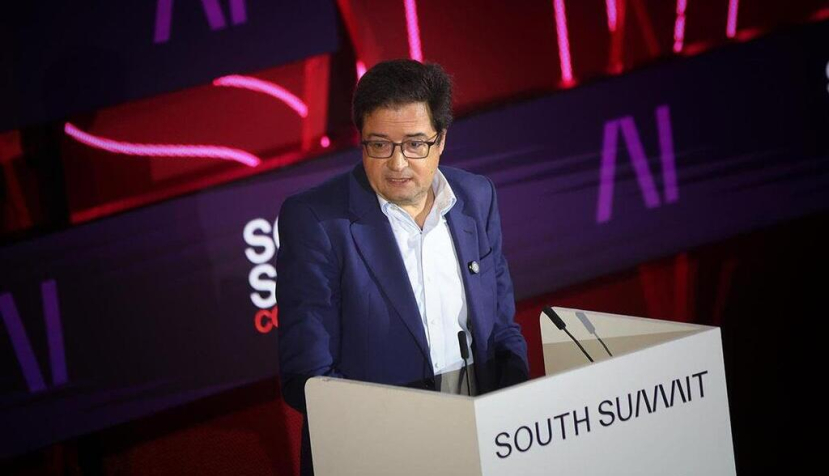 El ministro para la Transformación Digital y de la Función Pública, Óscar López, durante su intervención en el acto 'South Summit' 2026.  / © lamoncloa.gob.es. Ministerio de la Presidencia.