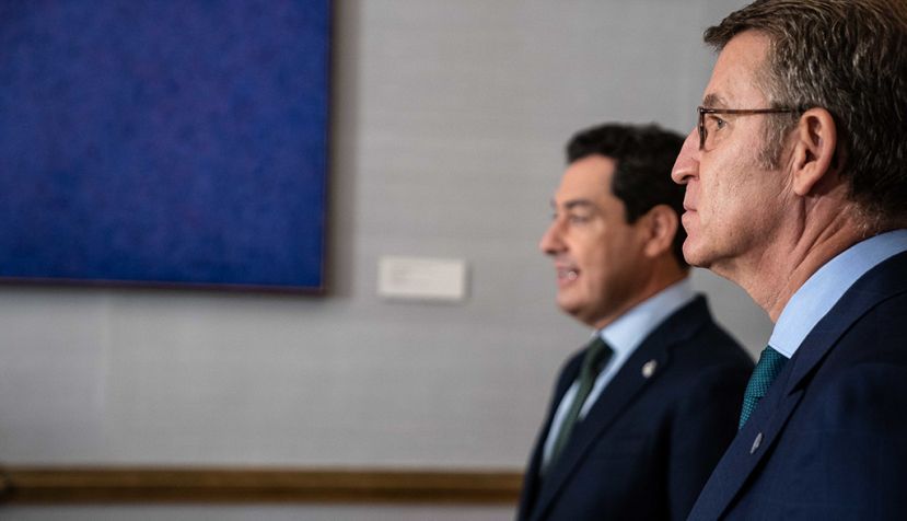 Juanma Moreno y Alberto Núñez Feijóo en una foto de la Junta de Andalucía vía flickr.