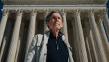 Edward Blum stands in front of the U.S. Supreme Court on Oct. 20, 2022. Shuran Huang for The Washington Post via Getty Images