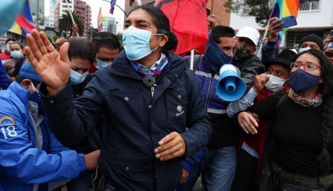 El candidato indígena de Ecuador denuncia fraude electoral ante la Fiscalía