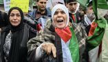People take part in a protest in support of Palestine in Montreal, Friday, October 13, 2023. La Presse canadienne/Graham Hughes