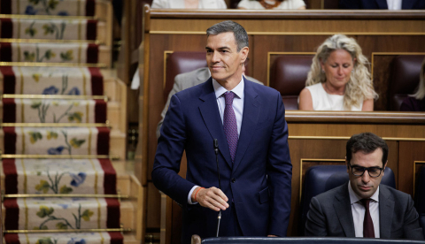 El presidente del Gobierno, Pedro Sánchez, en un momento de su intervención en el Pleno. | Pool Congreso. Congreso de los Diputados, Madrid - 10.6.2026
