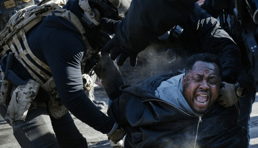 ICE officers and federal agents clash with protesters in south Minneapolis after Alex Pretti was fatally shot by federal agents on Jan. 24, 2026. Richard Tsong-Taatarii/The Minnesota Star Tribune