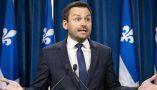 Le chef du Parti québécois, Paul St-Pierre Plamondon, lors d'une conférence de presse, le 17 octobre 2022, à l'Assemblée législative de Québec. Il a réitéré qu'il ne voulait pas prêter serment au roi Charles III. La Presse canadienne/Karoline Boucher