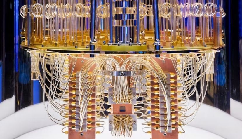 Interior de una computadora cuántica de IBM. ESA / IBM Research