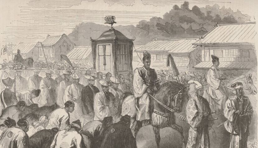 El Emperador Meiji trasladándose de Kioto a Tokio. / Wikipedia