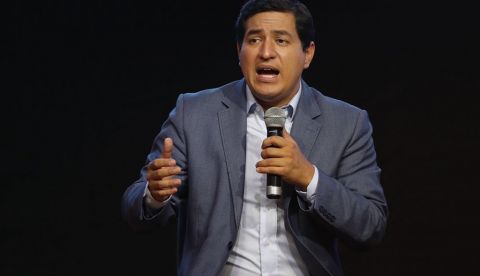El candidato correísta Andrés Arauz en una imagen de archivo.