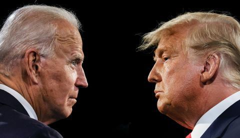 Jose Biden (i) y Donald Trump (d) en una imagen de archivo.