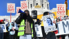 High school students gather for an anti-ICE protest outside the state capitol in St. Paul, Minn., on Jan. 14, 2026. Octavio Jones/AFP via Getty Images