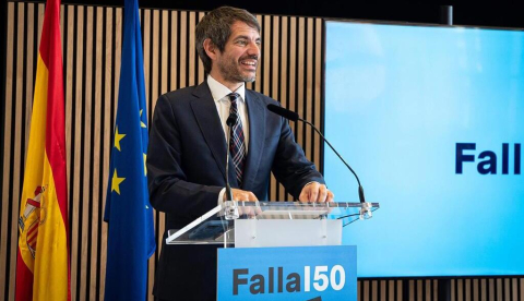 El ministro de Cultura, Ernest Urtasun, durante la presentacion del programa de conmemoración del 150 aniversario del nacimiento de Manuel de Falla, en el Auditorio Nacional de Música, en Madrid. / © lamoncloa.gob.es. Ministerio de la Presidencia.