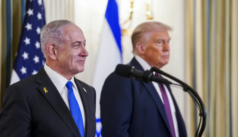 Donald Trump y Benjamin Netanyahu participan en una rueda de prensa en la Casa Blanca en septiembre de 2025. Will Oliver / EPA