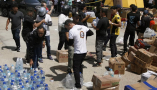 Centro de recolección de ayuda establecido en la ciudad de Maracaibo, Venezuela, tras los terremotos ocurridos el 24 de junio de 2026. Humberto Matheus/Shutterstock