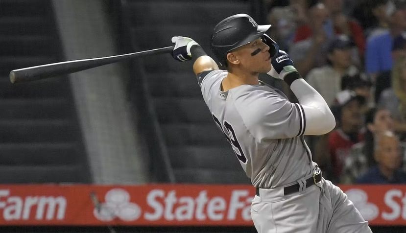 Another homer off the bat of Aaron Judge. AP Photo/Mark J. Terrill