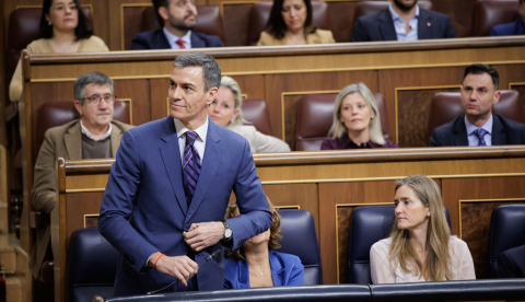 El presidente del Gobierno, Pedro Sánchez, interviene en la sesión de control en el Congreso de los Diputados. | Pool Congreso. Congreso de los Diputados.