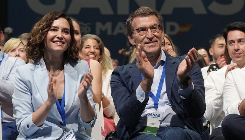 Isabel Díaz Ayuso y Alberto Núñez Feijóo en una foto del Partido Popular de Madrid vía flickr.